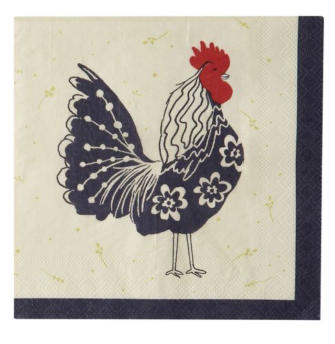 Papierservietten "Rooster" von Ulster Weavers. Paper napkin