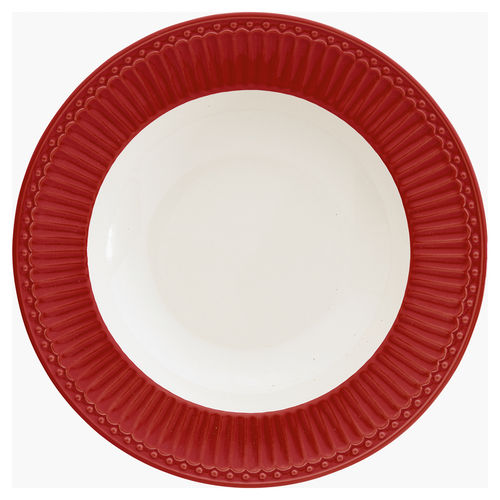 Suppenteller "Alice" (red) von GreenGate. Tiefer Teller - Deep Plate