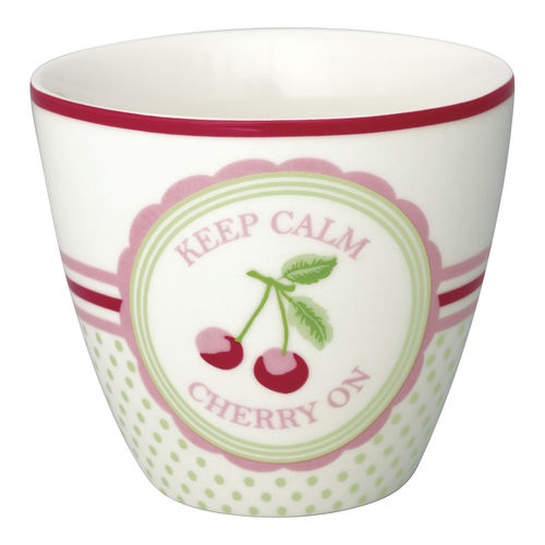Latte Cup "Cherry" (mega white) von GreenGate. Tasse - Becher - Chacheli