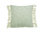 Kissenhülle "Velvet" (dusty mint) mit Fransen, 45x45 cm von GreenGate. Cushion cover