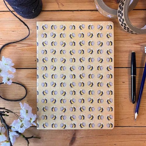Notizheft "Busy Bees" (Bienen) von Alex Clark. Softcover Notebook